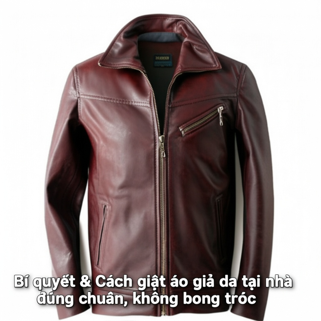 Hình minh họa cho bài viết: Bí quyết & Cách giặt áo giả da tại nhà đúng chuẩn, không bong tróc