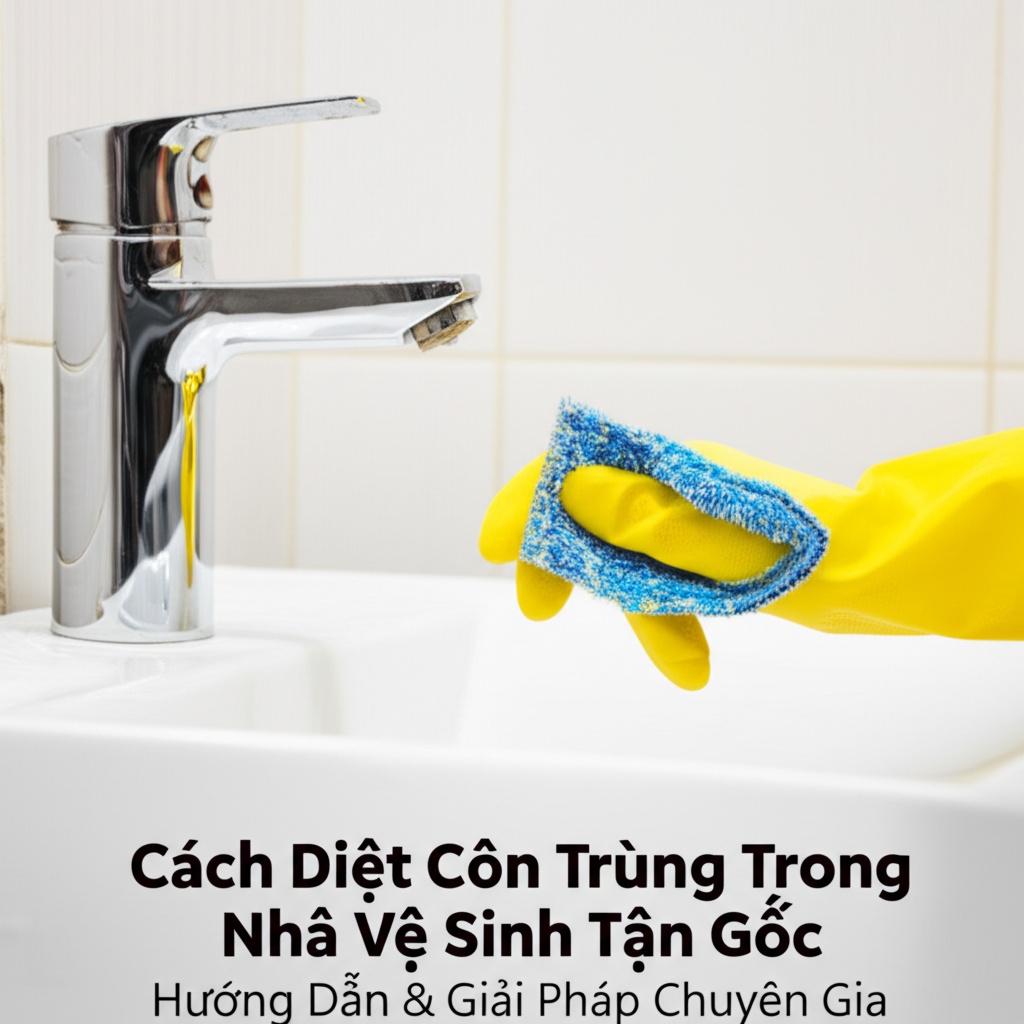 Hình minh họa cho bài viết: Cách Diệt Côn Trùng Trong Nhà Vệ Sinh Tận Gốc: Hướng Dẫn & Giải Pháp Chuyên Gia