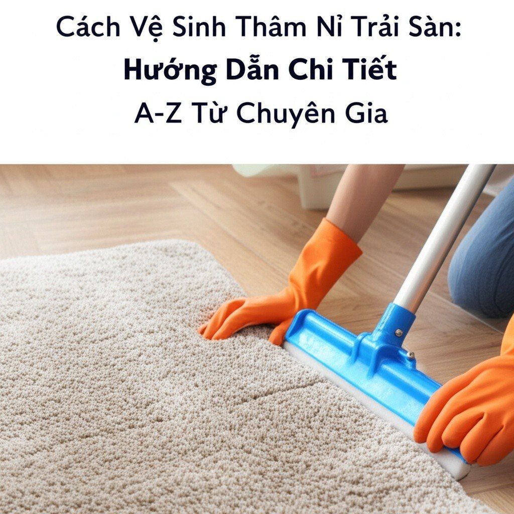 Hình minh họa cho bài viết: Cách Vệ Sinh Thảm Nỉ Trải Sàn: Hướng Dẫn Chi Tiết A-Z Từ Chuyên Gia