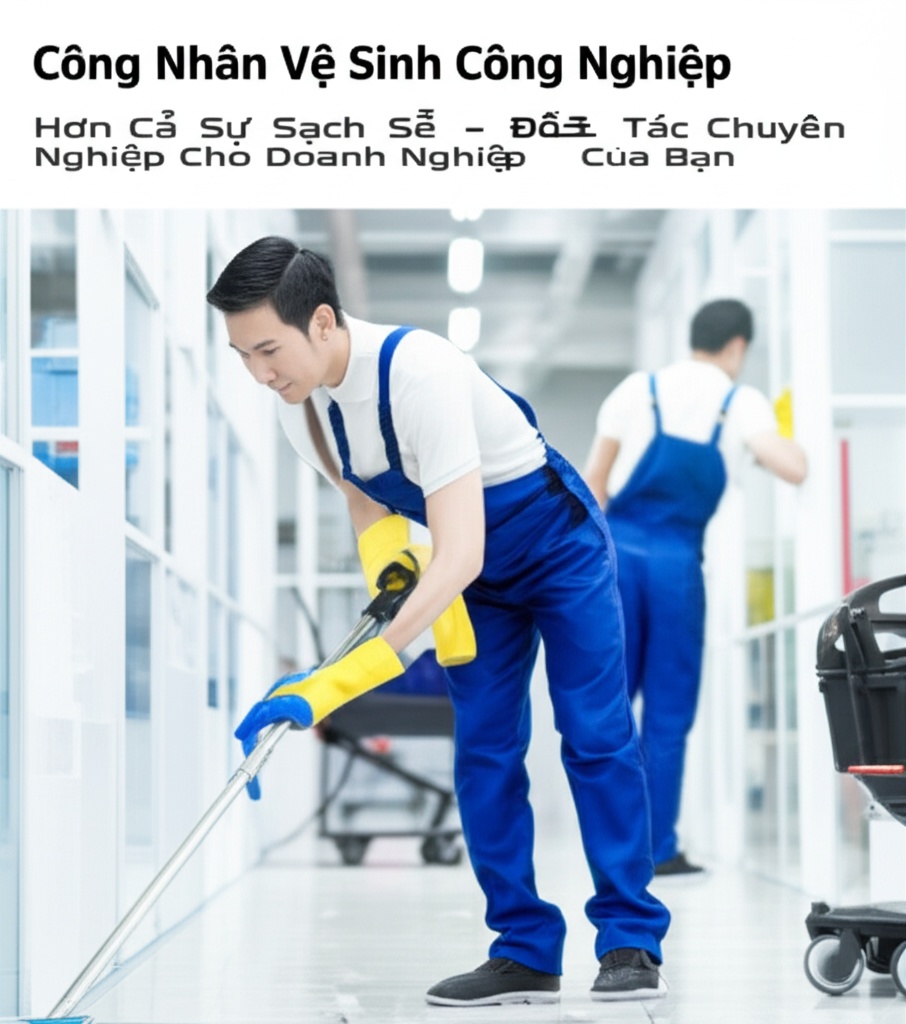 Hình minh họa cho bài viết: Công Nhân Vệ Sinh Công Nghiệp: Hơn Cả Sự Sạch Sẽ - Đối Tác Chuyên Nghiệp Cho Doanh Nghiệp Của Bạn