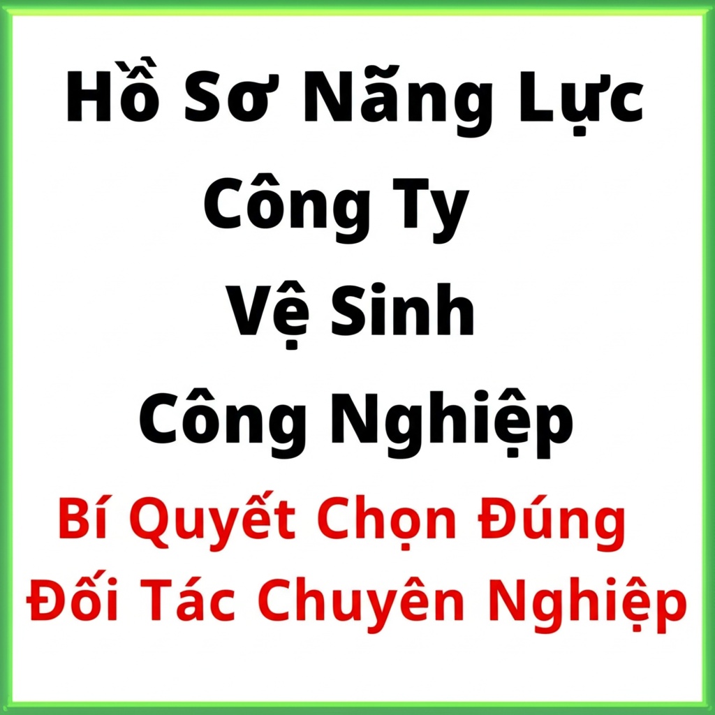 Hình minh họa cho bài viết: Hồ Sơ Năng Lực Công Ty Vệ Sinh Công Nghiệp: Bí Quyết Chọn Đúng Đối Tác Chuyên Nghiệp