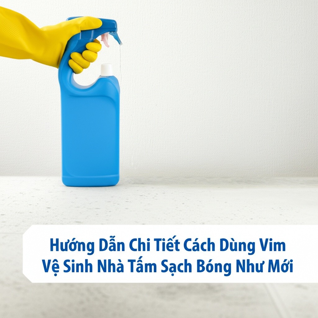 Hình minh họa cho bài viết: Hướng Dẫn Chi Tiết Cách Dùng Vim Vệ Sinh Nhà Tắm Sạch Bóng Như Mới