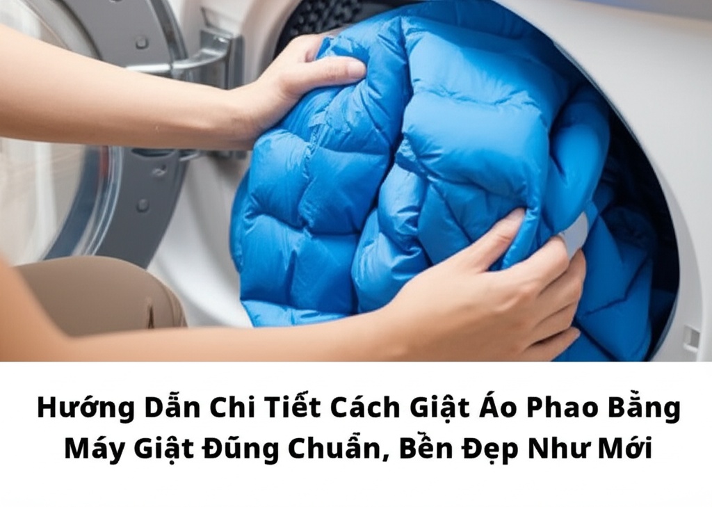 Hình minh họa cho bài viết: Hướng Dẫn Chi Tiết Cách Giặt Áo Phao Bằng Máy Giặt Đúng Chuẩn, Bền Đẹp Như Mới
