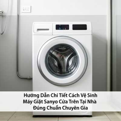 Hướng Dẫn Chi Tiết Cách Vệ Sinh Máy Giặt Sanyo Cửa Trên Tại Nhà Đúng Chuẩn Chuyên Gia