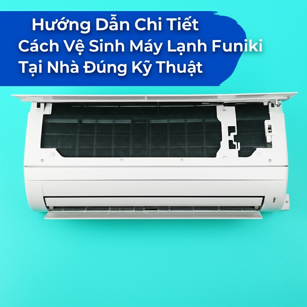 Hình minh họa cho bài viết: Hướng Dẫn Chi Tiết Cách Vệ Sinh Máy Lạnh Funiki Tại Nhà Đúng Kỹ Thuật