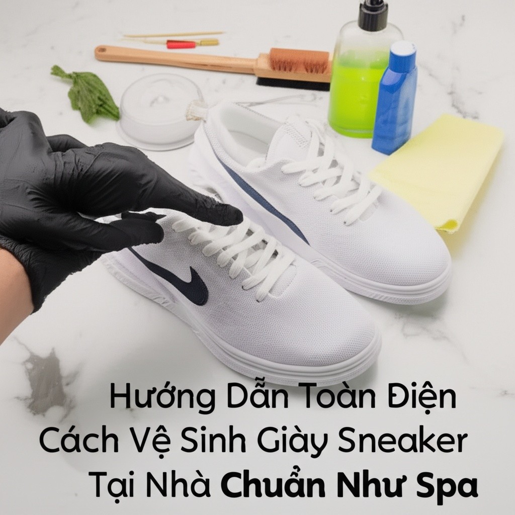 Hình minh họa cho bài viết: Hướng Dẫn Toàn Diện Cách Vệ Sinh Giày Sneaker Tại Nhà Chuẩn Như Spa